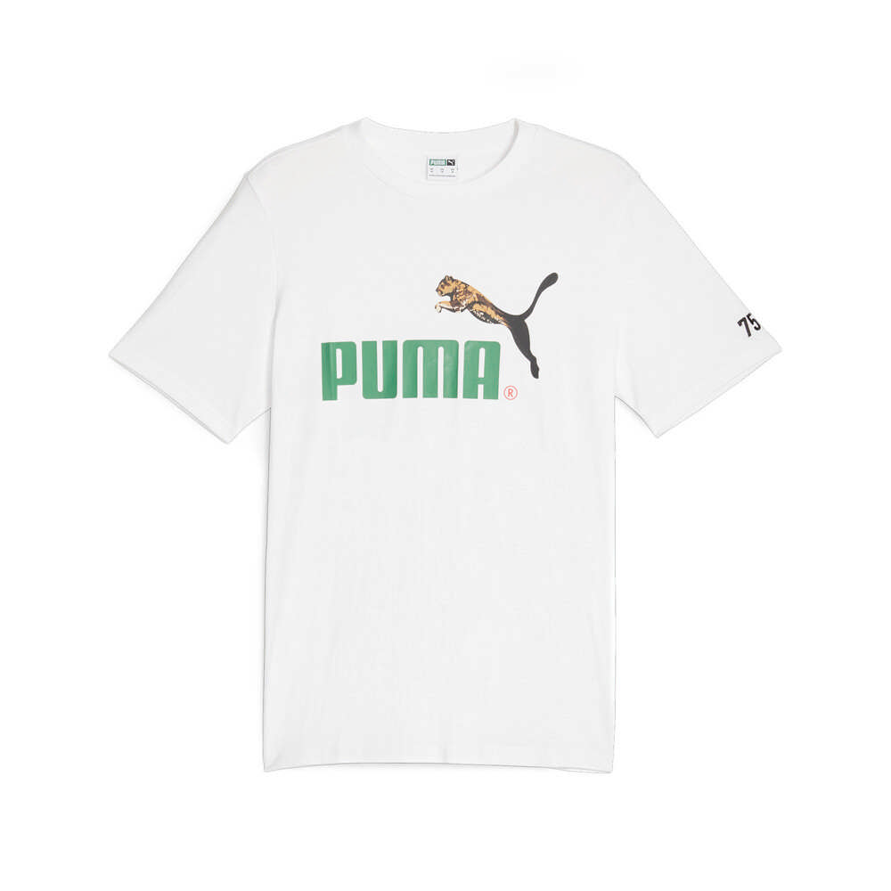【PUMA】流行系列No.1 Logo慶祝 男女 短袖T恤 白-62218202
