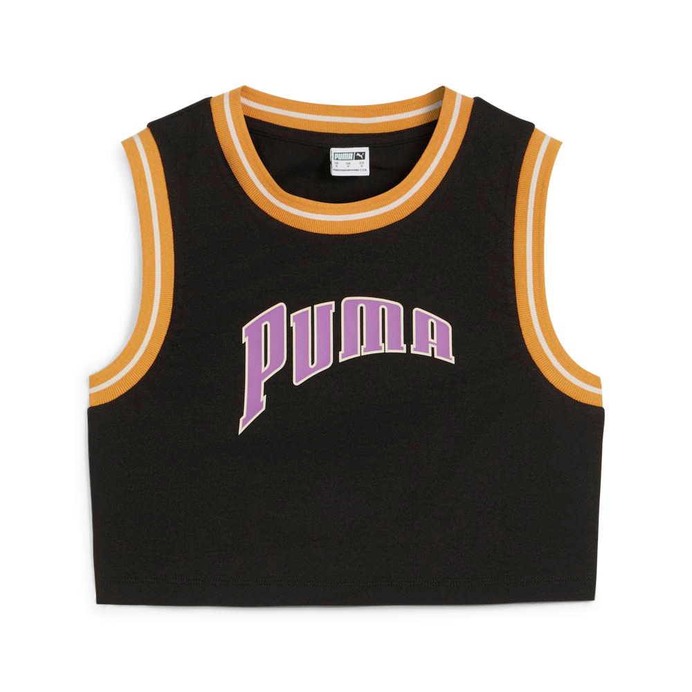 【PUMA】流行系列P.Team Fanbase短版休閒背心(F) 背心上衣 女 黑色-62502401