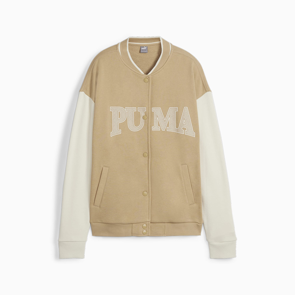 【PUMA】基本系列Puma Squad棒球外套(F) 休閒外套 女 淺棕色-67790283