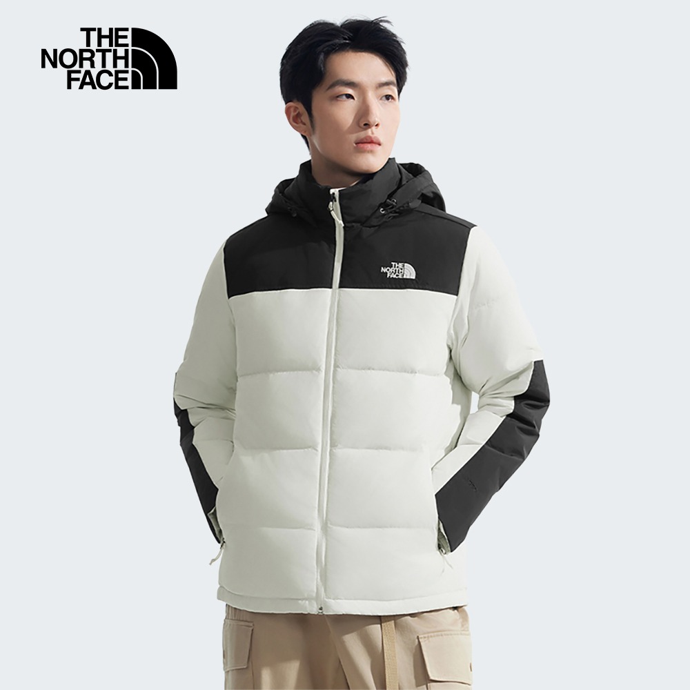 【The North Face】男 防潑水連帽羽絨外套-NF0A4U82ROU