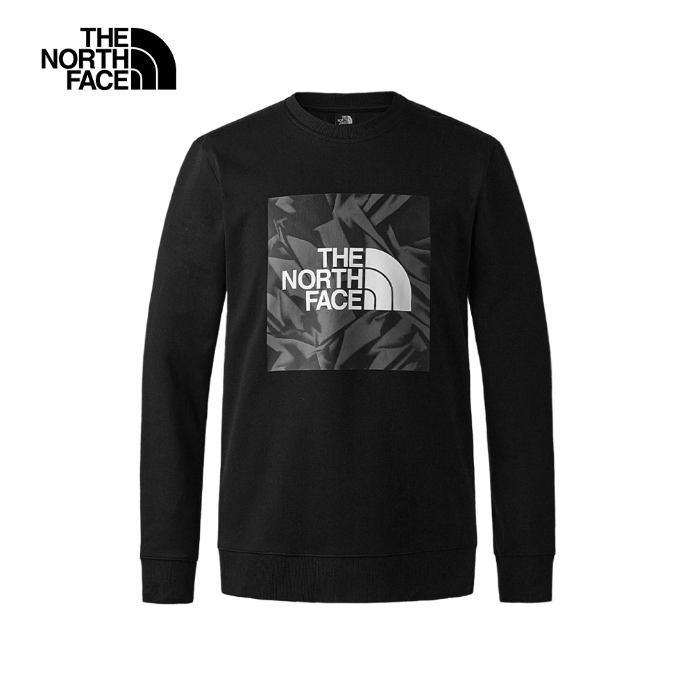 【The North Face】男 印花休閒長袖大學上衣-NF0A88FTJK3
