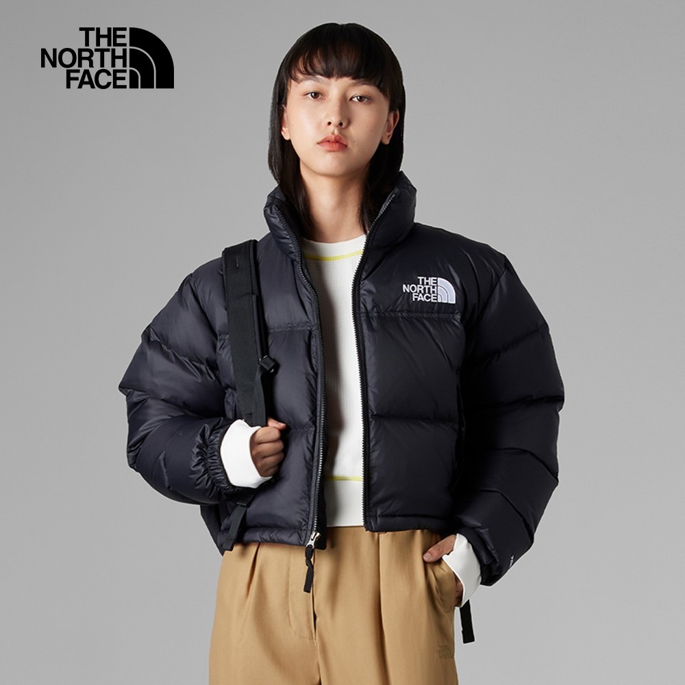 【The North Face】女 防潑水短版羽絨外套-NF0A5GGEKX7