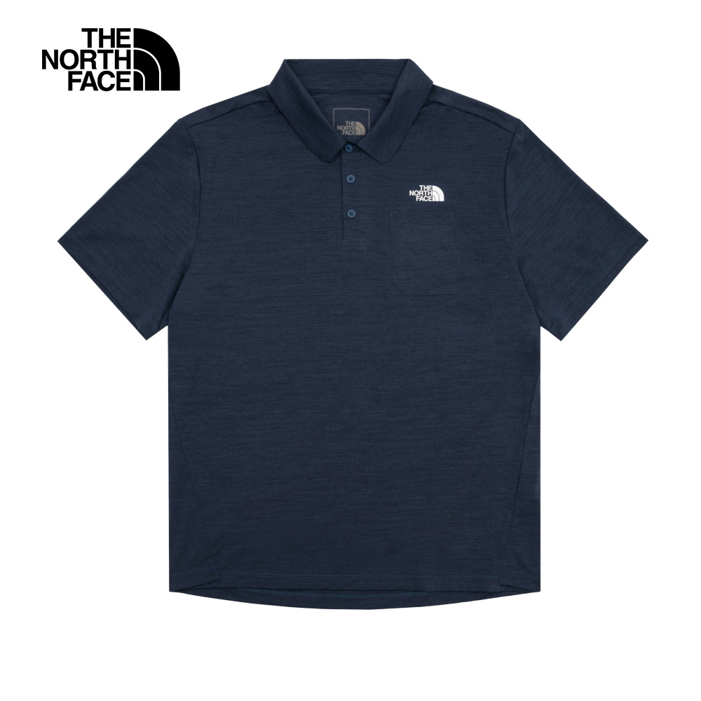 【The North Face】男 吸濕排汗防曬休閒短袖POLO衫-NF0A87W1HKW