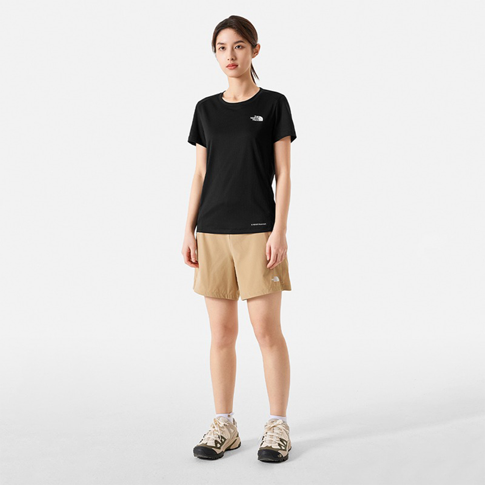 【The North Face】女 防潑水休閒短褲-NF0A87VQLK5