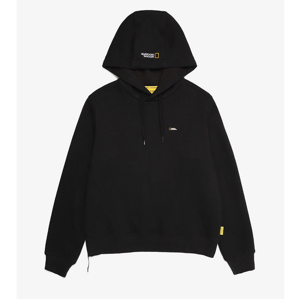 【National Geographic】SMALL LOGO SHORT HOODY 女 連帽上衣 炭黑-N213WHD011198