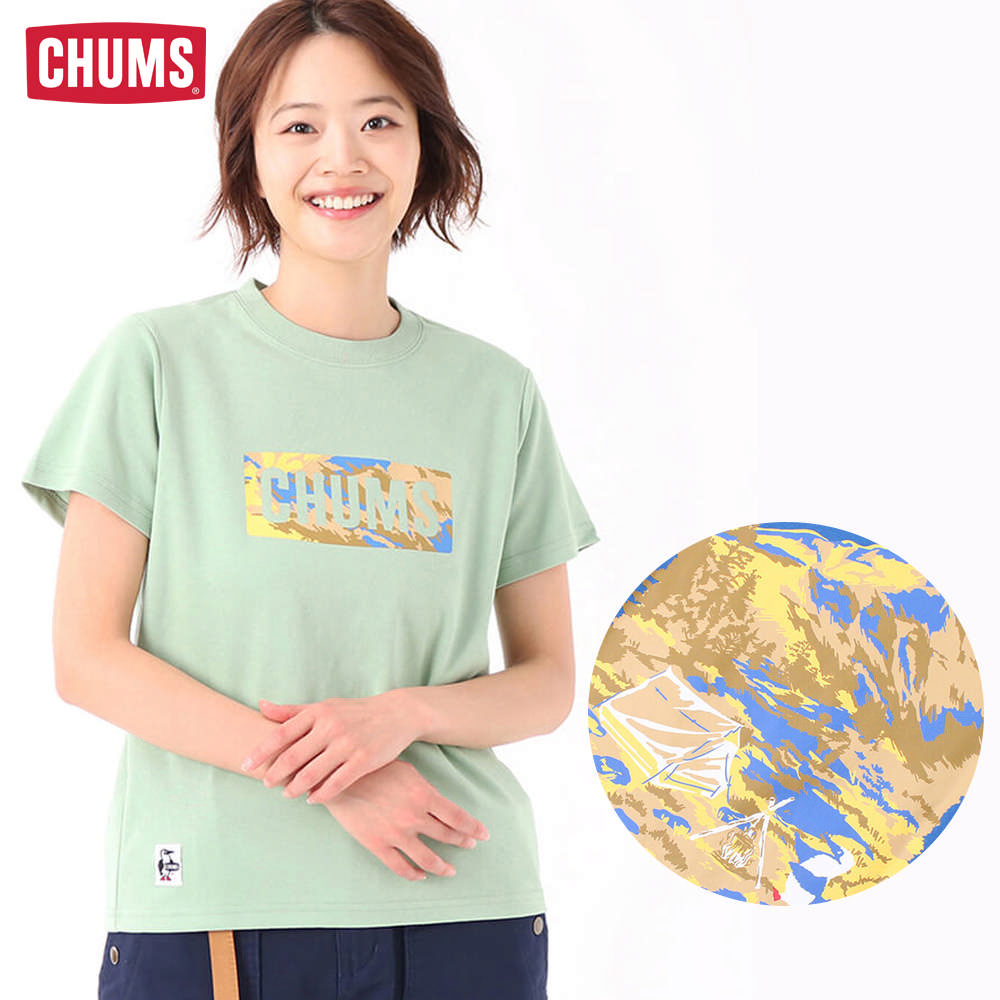 【CHUMS】Joy Art T-Shirt短袖上衣 羅勒綠-CH012189M102