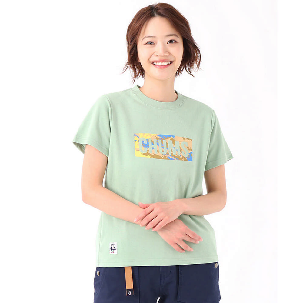 【CHUMS】女 Joy Art T-Shirt短袖上衣 羅勒綠-CH112189M102