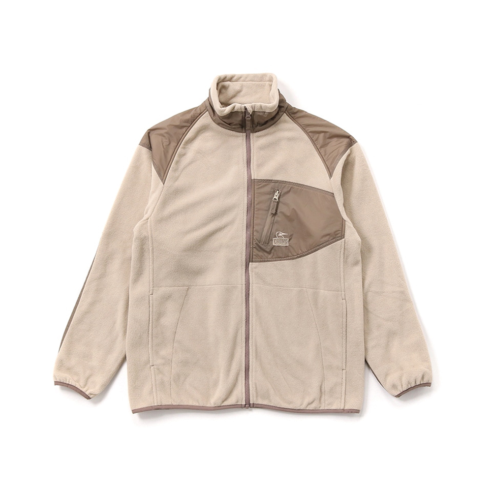 【CHUMS】男 Recycle Chumley Fleece Jacket刷毛外套 米灰色
