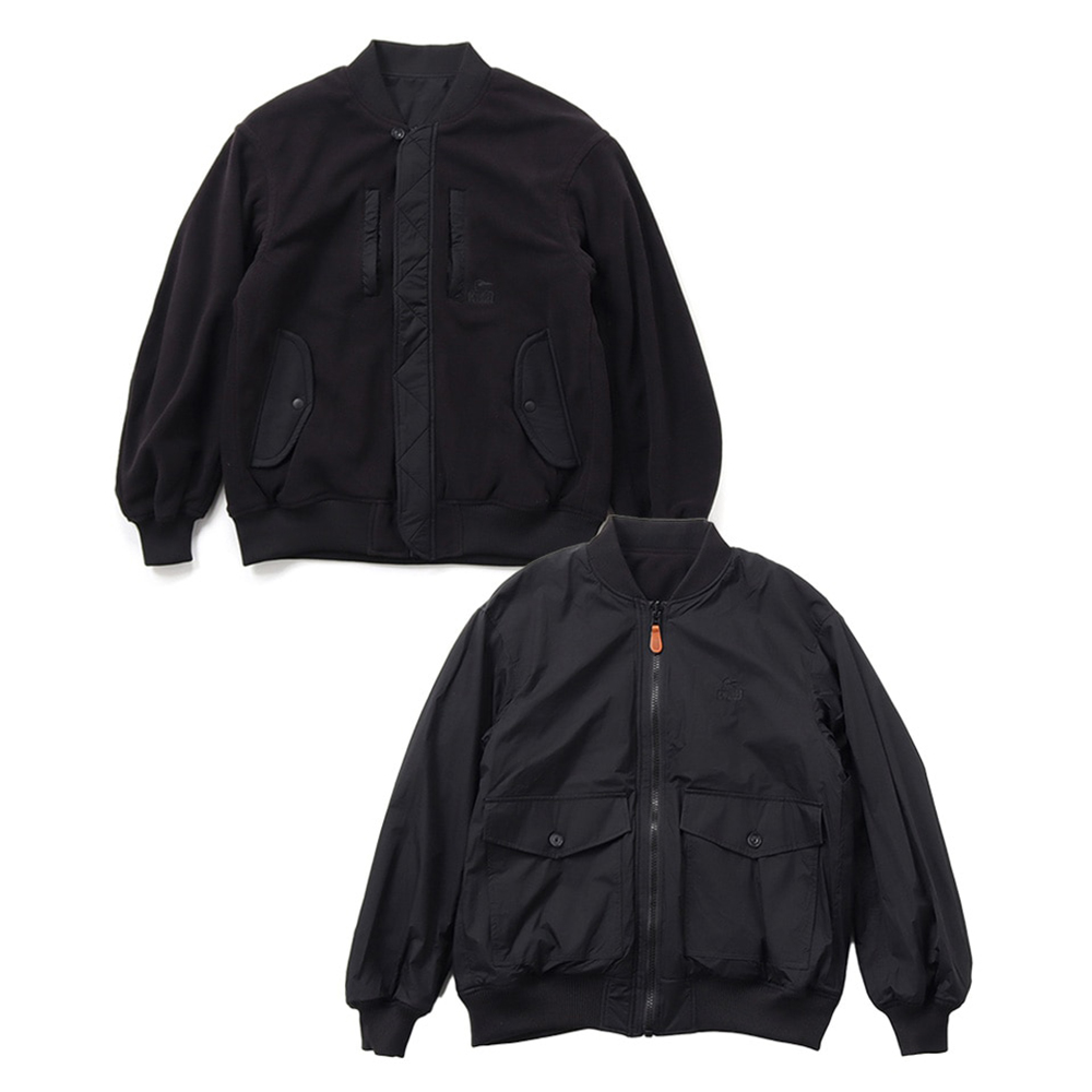 【CHUMS】男 Recycle Chumley Fleece Reversible Jacket雙面刷毛外套 黑色