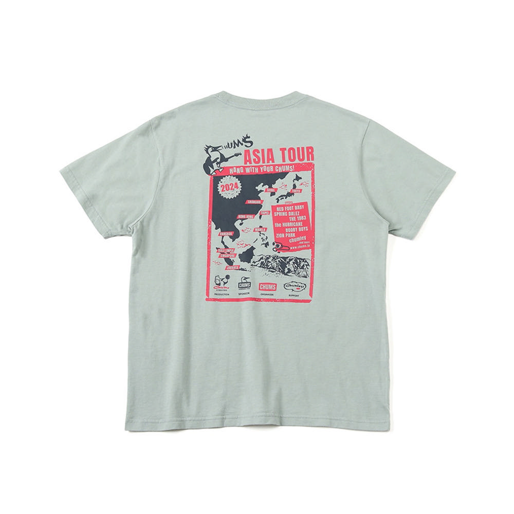 【CHUMS】CHUMS Asia Tour T-Shirt 短袖上衣 男 草綠色-CH012365M076