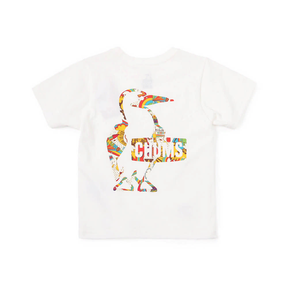 【CHUMS】Kids Booby Logo Rainbow Islands T短袖上衣 白色-CH211320W001