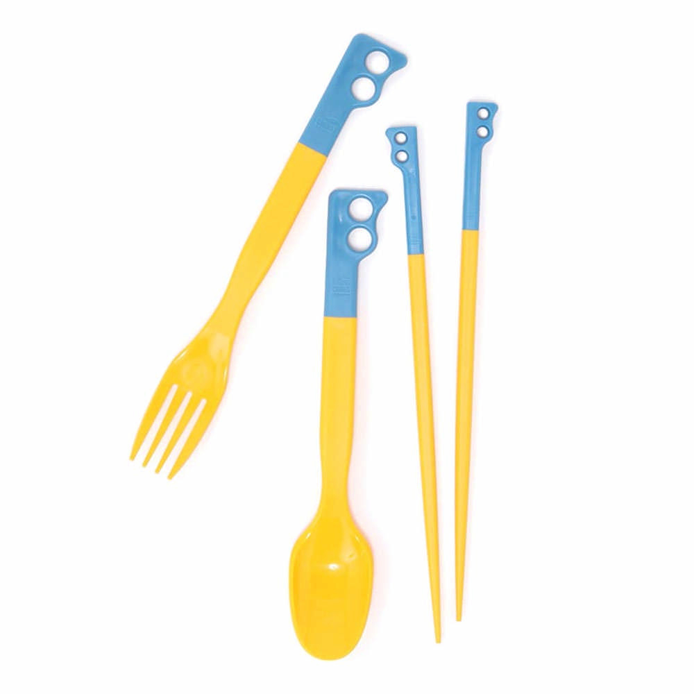 【CHUMS】Camper Cutlery Set餐具 藍/黃-CH621734A081