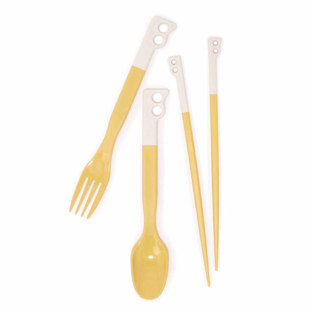 【CHUMS】Camper Cutlery Set餐具 原色/黃-CH621734W080