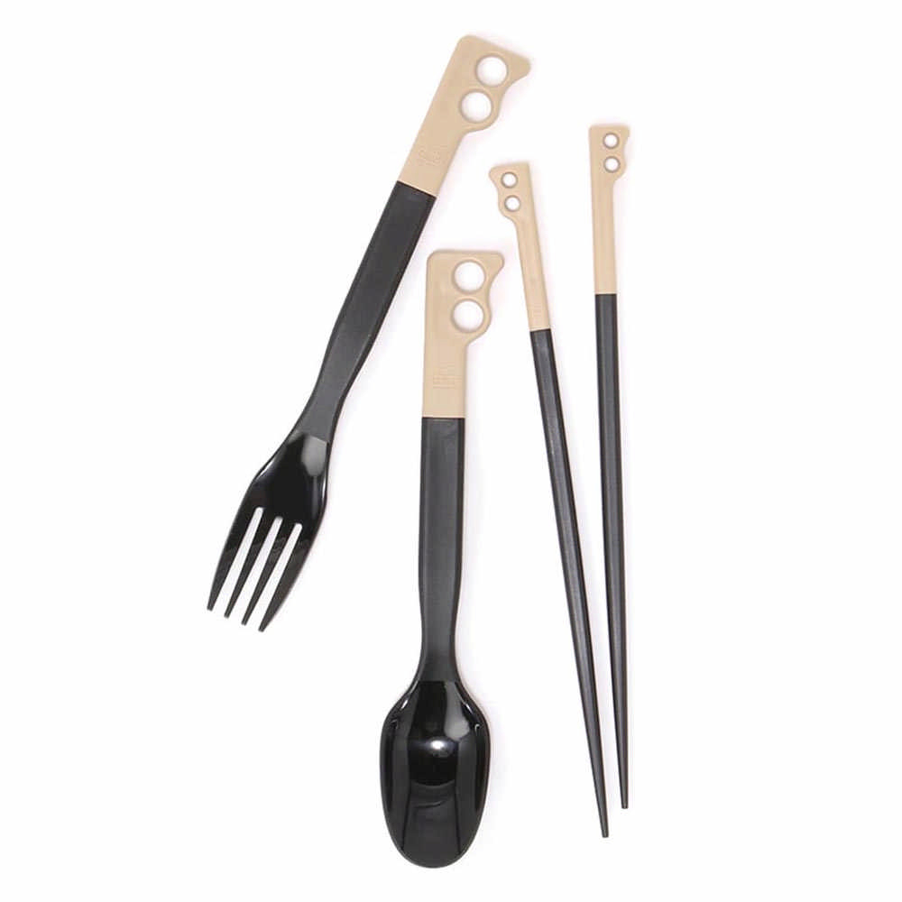 【CHUMS】Camper Cutlery Set餐具 棕/黑-CH621734B069