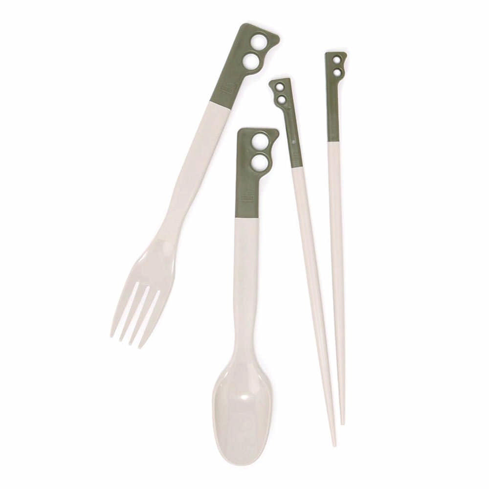 【CHUMS】Camper Cutlery Set餐具 卡其綠/灰-CH621734M095