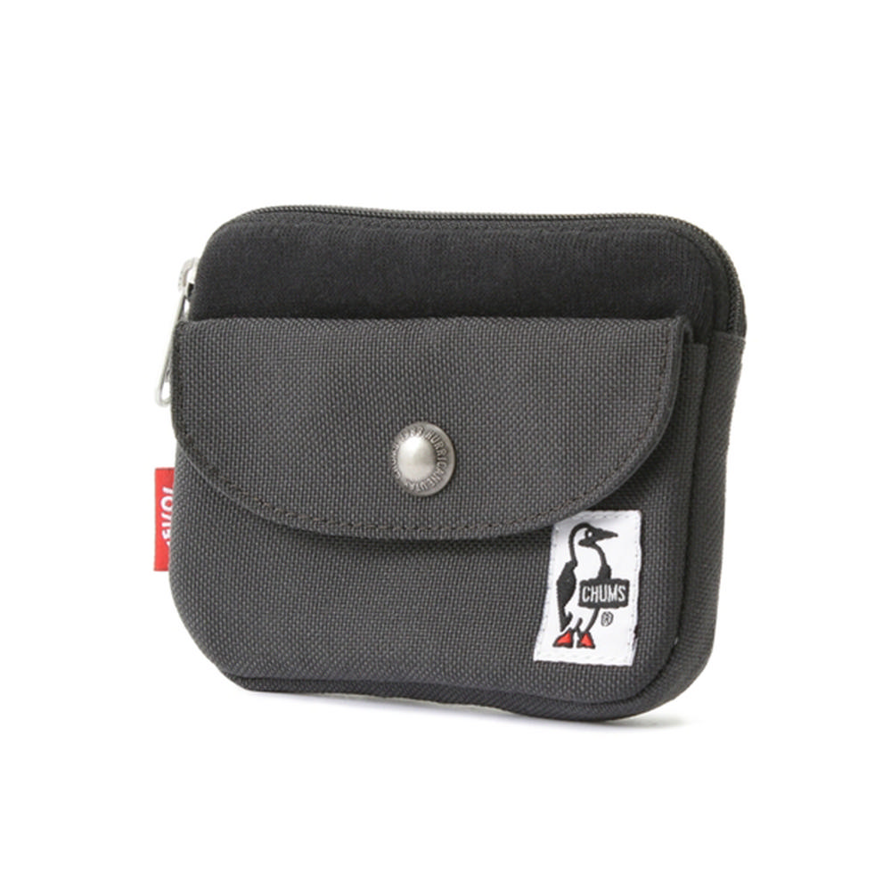 【CHUMS】Pocket Size Wallet Sweat Nylon 男女 皮夾零錢包 黑/炭-CH602924K018