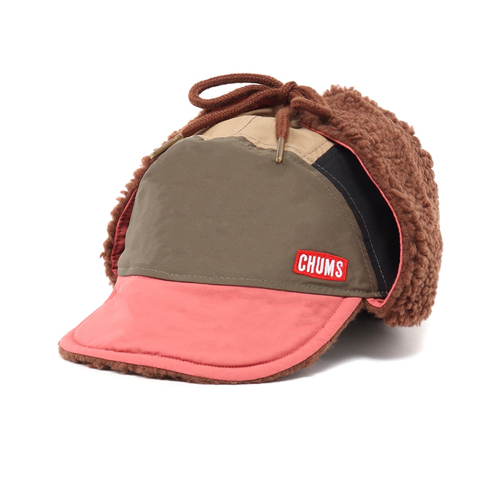 【CHUMS】中大童 Kid's Camping Boa Russian Cap保暖風格帽 Pink Crazy