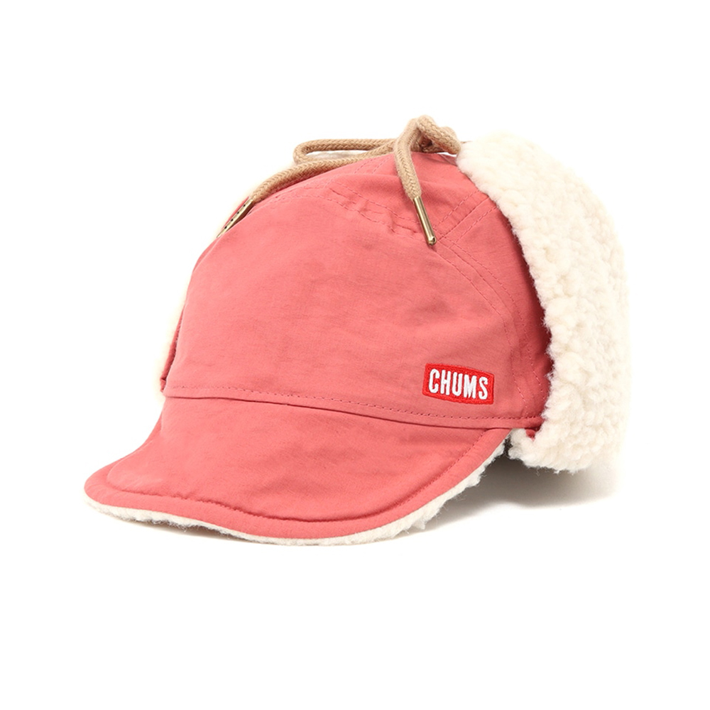 【CHUMS】中大童 Kid's Camping Boa Russian Cap保暖風格帽 灰粉紅
