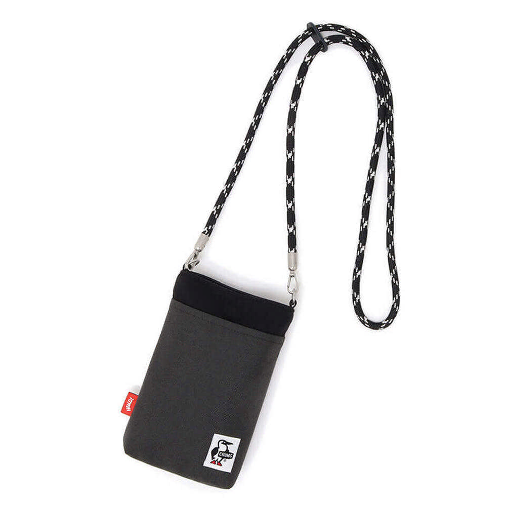 【CHUMS】Rope Shoulder Pouch Sweat Nylon隨身肩揹包 /炭黑
