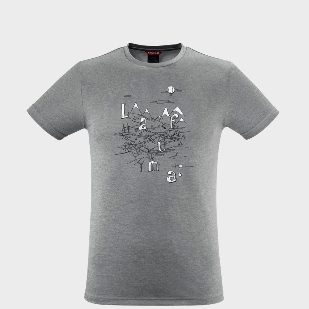 【Lafuma】 SHIFT TEE 短袖排汗衣 灰 短袖上衣 男 灰色-LFV122694809