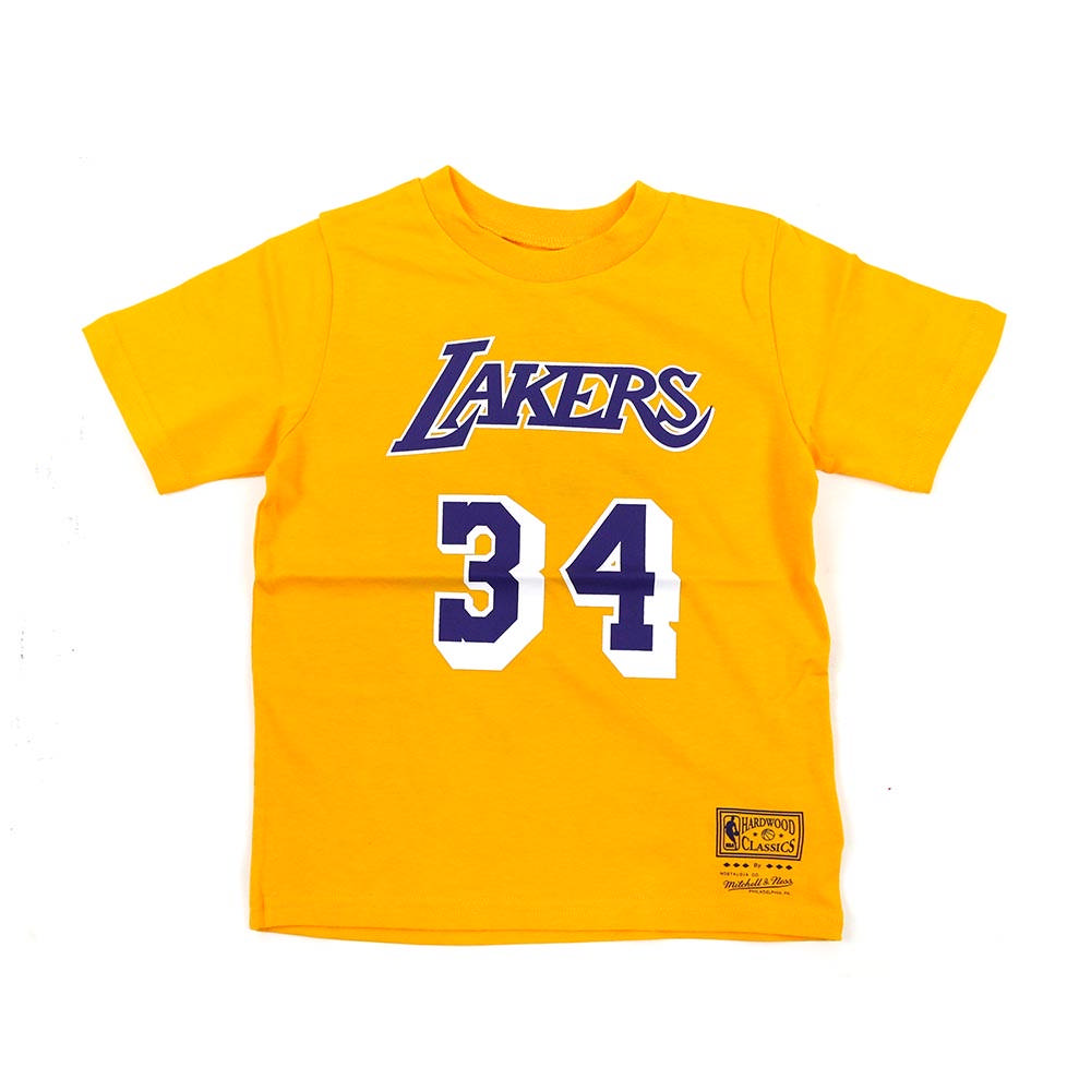 M&N NBA 兒童 N&N 短袖上衣 湖人隊 #34 Shaquille ONeal