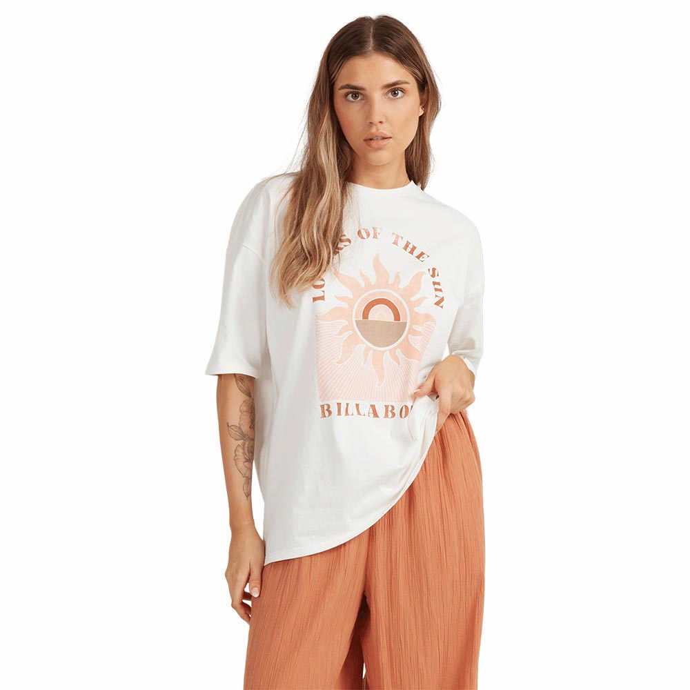 【BILLABONG】女 SUNRAYS ECO J TEES SCS 短袖T恤 鵝白-UBJZT00121SCS