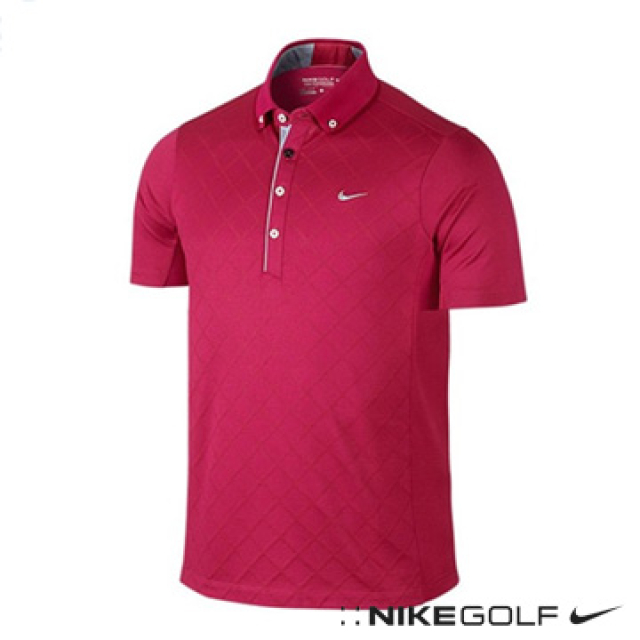 Nike Golf 休閒快速極簡排汗短袖POLO衫-桃紅653782-602