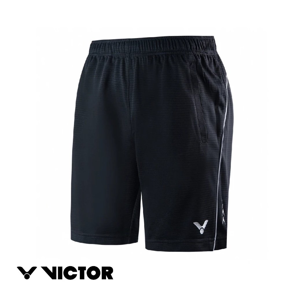 【VICTOR 勝利體育】訓練系列 針織運動短褲 中性款(R-20202 C黑)