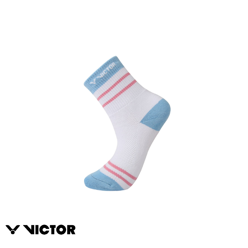 【VICTOR 勝利體育】運動襪 中筒、止滑(C-5082 A 白)