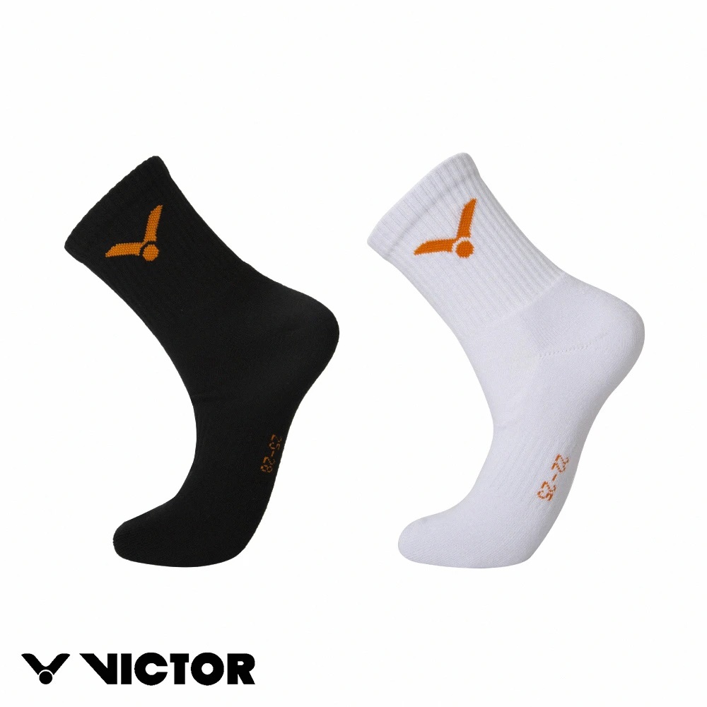 【VICTOR 勝利體育】VICTOR X LZJ 運動襪 中筒(C-5095 C黑/A白)