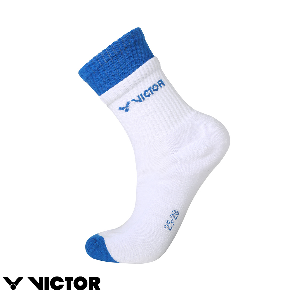 【VICTOR 勝利體育】中性襪 高筒 無止滑(C-5105 M 羊絨藍)