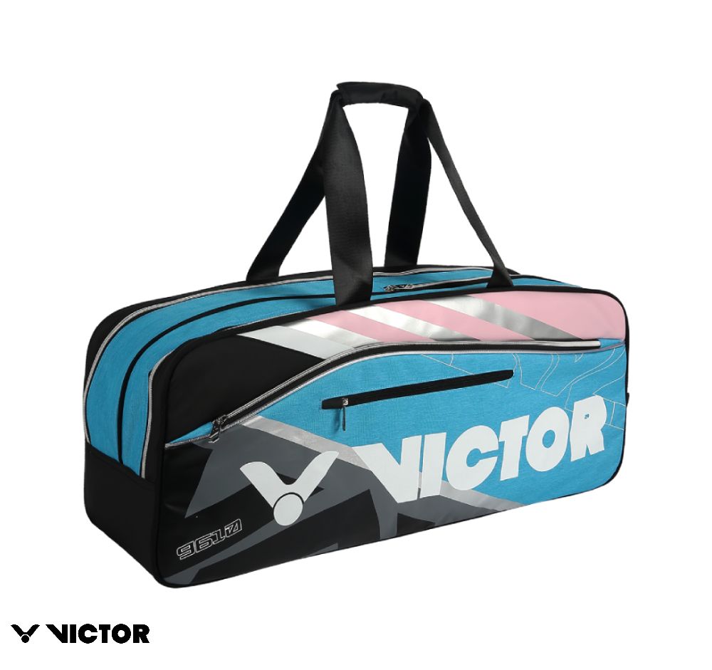 【VICTOR 勝利體育】矩形包(BR9610 CU 黑/淺瓷藍)