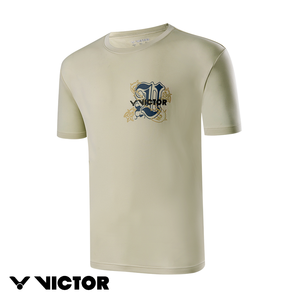 【VICTOR 勝利體育】V徽章T-Shirt(T-2404 V 霧灰)