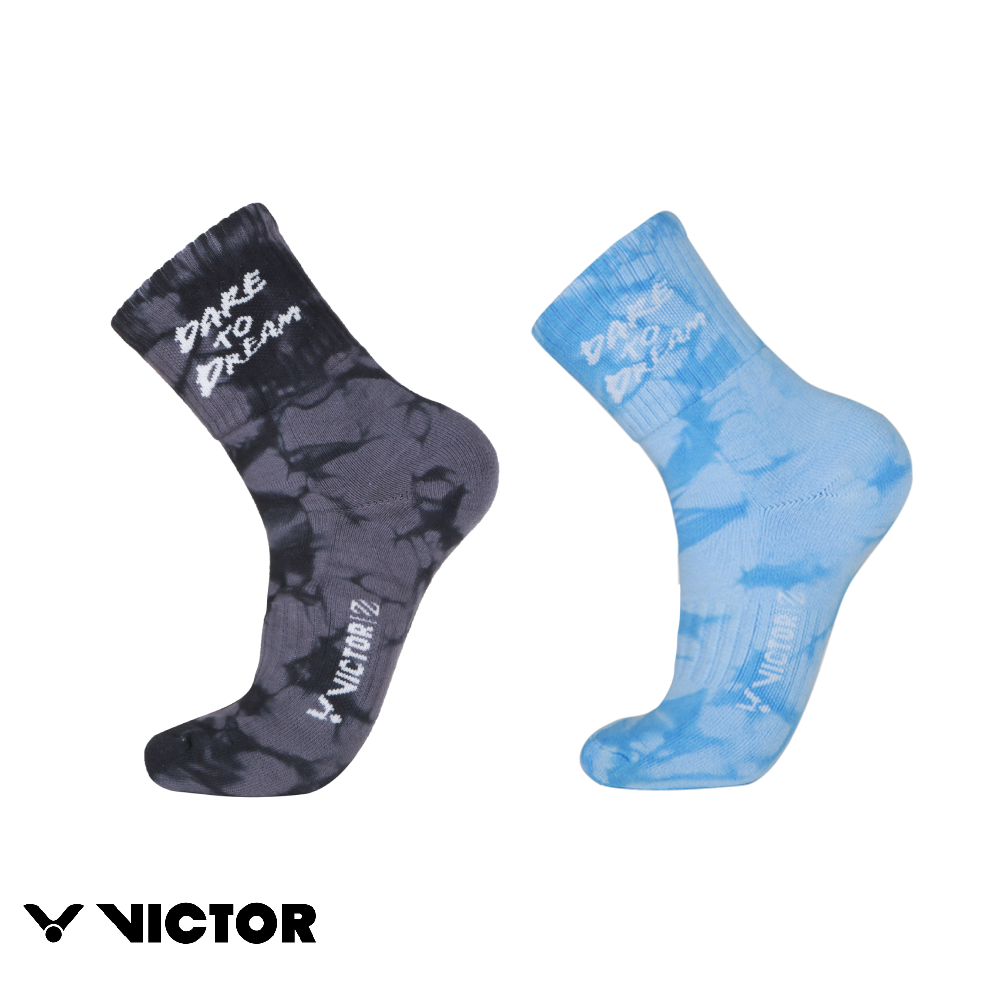 【VICTOR 勝利體育】VICTOR X LZJ 運動襪(C-5111 B/M 暈染藍/遠景藍)