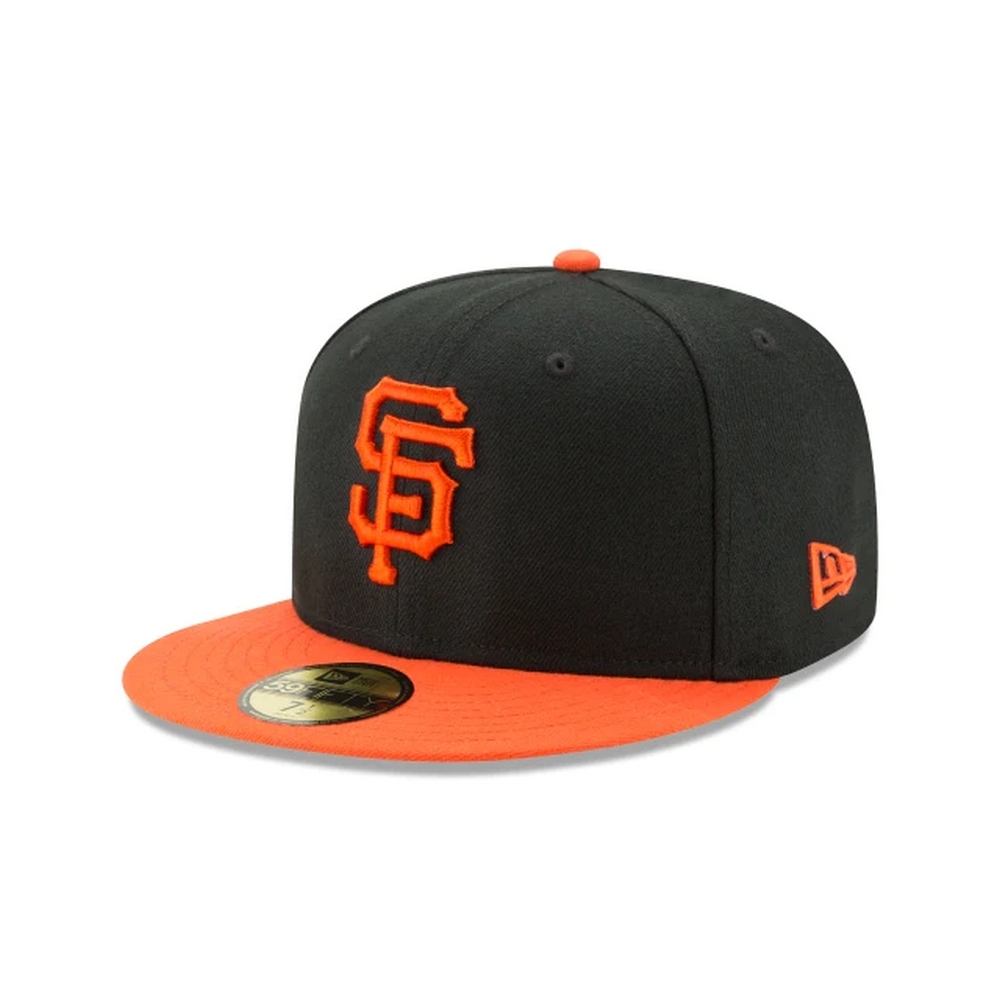 【NEW ERA】5950 MLB 球員帽巨人 黑/ 橘-NE70360951
