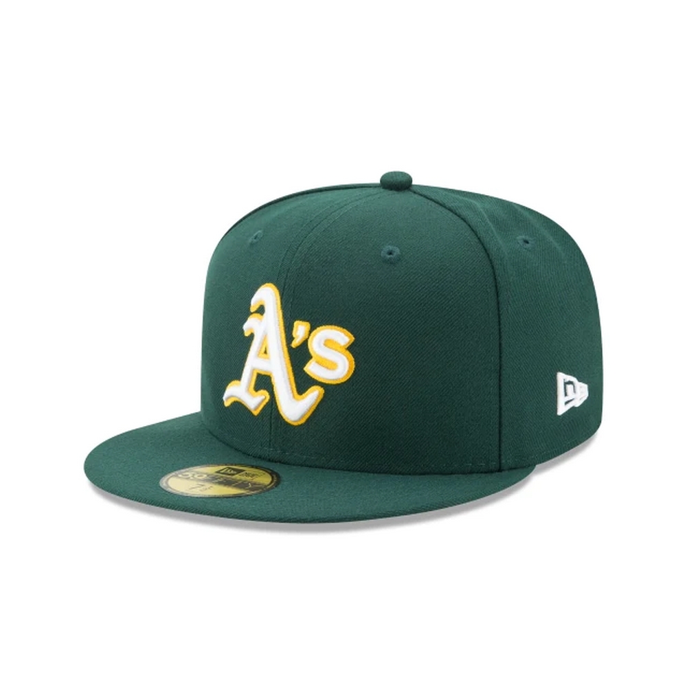 【NEW ERA】5950 MLB 球員帽 運動家 深綠-NE70361053