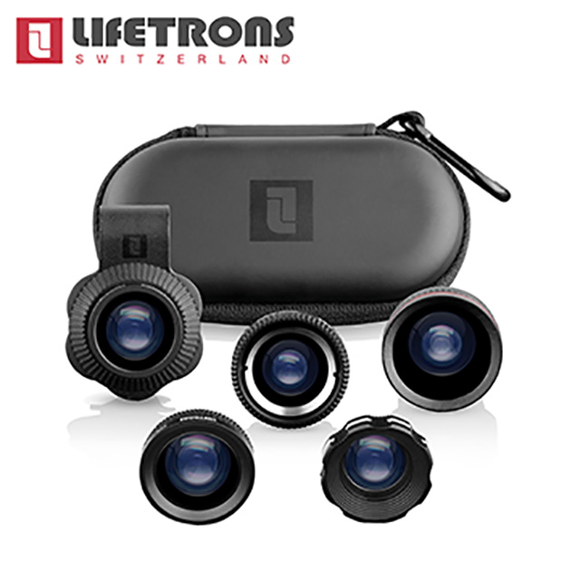 Lifetrons 5 IN 1 多功能手機鏡頭組 ( 微鏡+廣角+魚眼+偏光+兩倍)