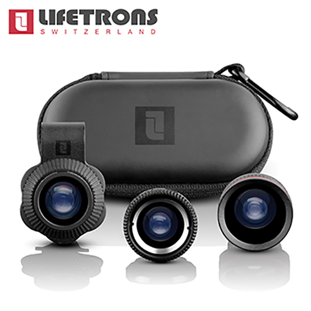 Lifetrons 3IN1 多功能手機鏡頭組 ( 微鏡+廣角+魚眼 )