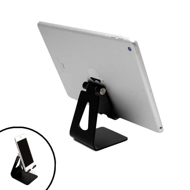 鋁合金平板/手機懶人支架 防滑桌上型手機架 iPad平板架 手機座追劇 神器-質感黑