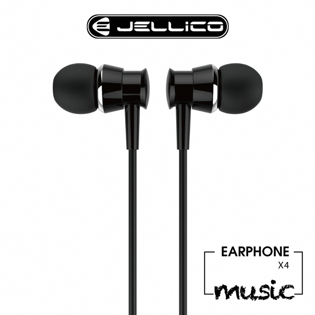 【JELLICO】 X4 超值系列入耳式音樂線控耳機/JEE-X4-BK