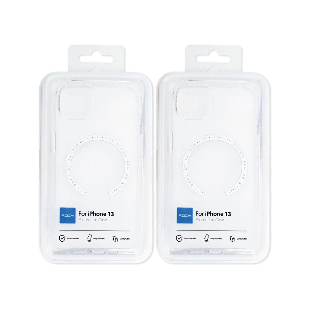 (2盒)ROCK洛克-iphone 13 / Pro / Max磁吸手機殼(透明)1入/盒
