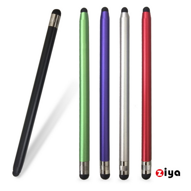 [ZIYA 電容式觸控筆 可愛鉛筆 金屬圓形 黑色