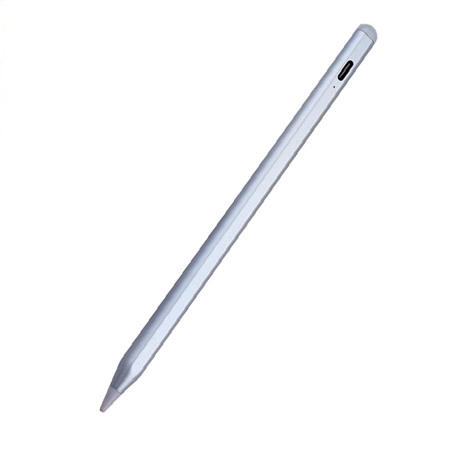 蘋果/安卓/微軟/通用款磁吸式 手寫 觸控筆 (銀色)