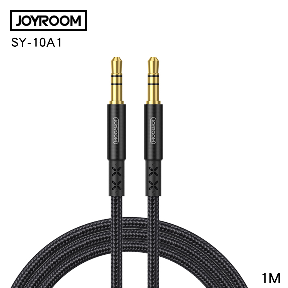 JOYROOM SY-10A1 AUX 3.5mm車用/電腦/喇叭 延長 立體音源線-黑色1M