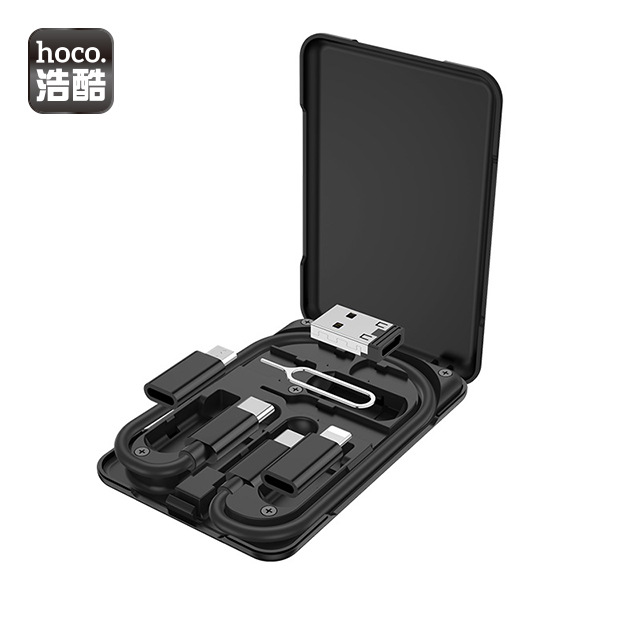 hoco. U86 百寶組合9合一收納數據線 黑色
