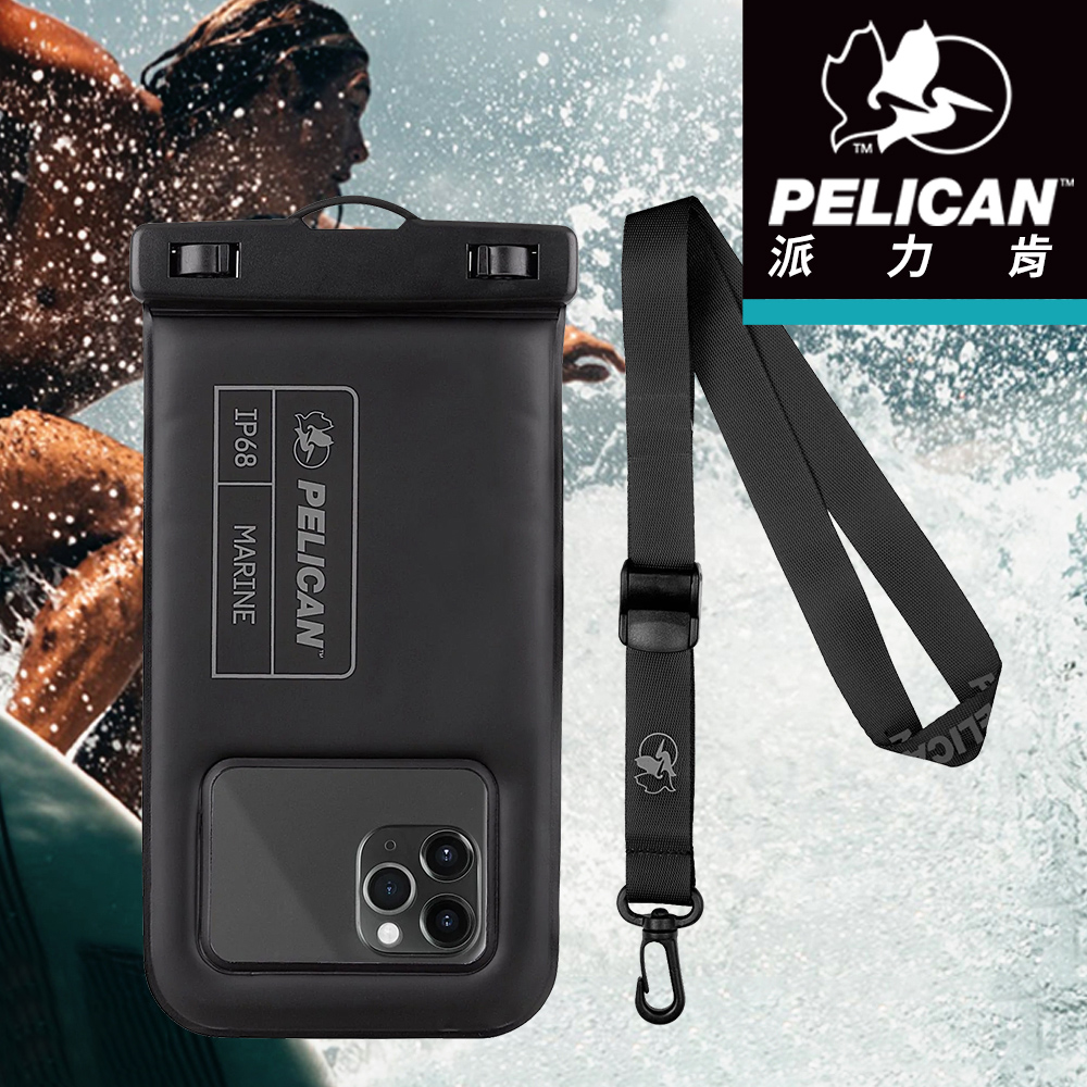 美國 Pelican 派力肯 Marine 陸戰隊防水飄浮手機袋 XL尺寸 - 隱形黑色