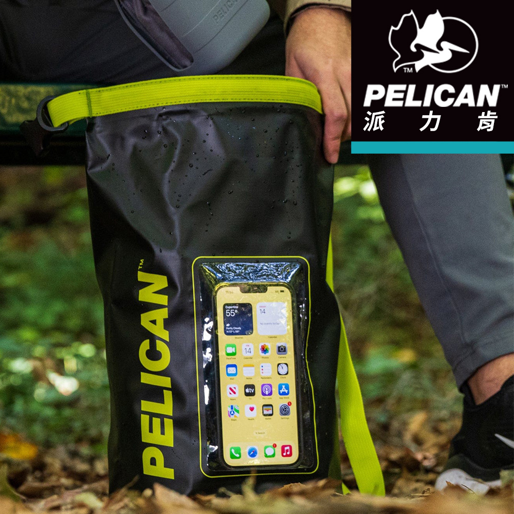 美國 Pelican 派力肯 Marine 陸戰隊 可觸控手機 5L 防水隨身包 - 亮黃黑色