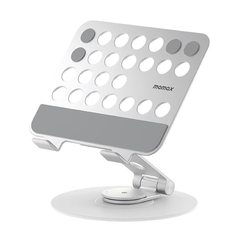 Momax Fold Stand Mila 鋁合金360°旋轉平板多用途支架 - 銀色