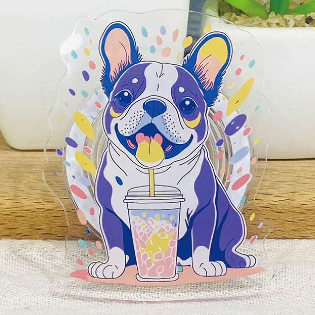 Stylelife壓克力手機磁吸氣墊支架⭐愛喝飲料的鬥牛犬
