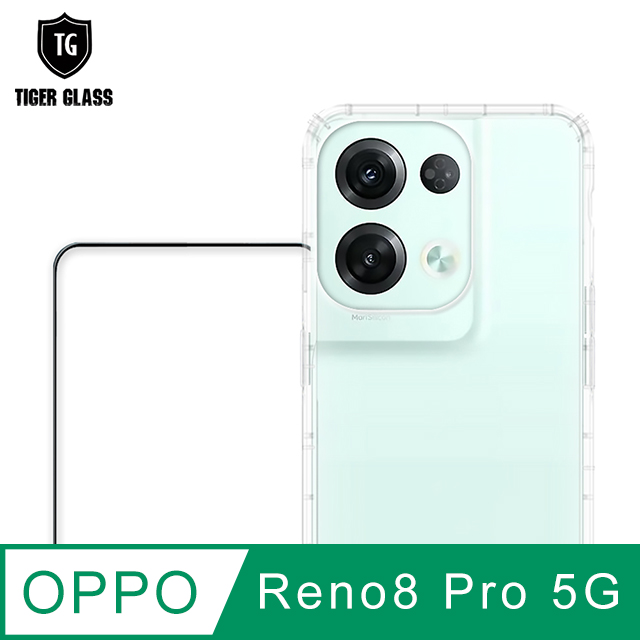 T.G OPPO Reno8 Pro 5G 手機保護超值2件組(透明空壓殼+鋼化膜)